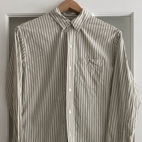 Buck Mason Beige Striped Button-Down Shirt - Picture 3 of 6